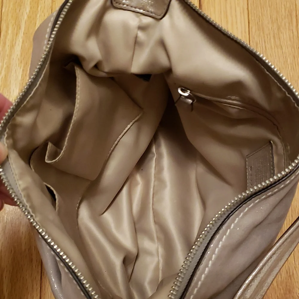 Large Coach Metallic suade Hobo Bag - Picture 6 of 8